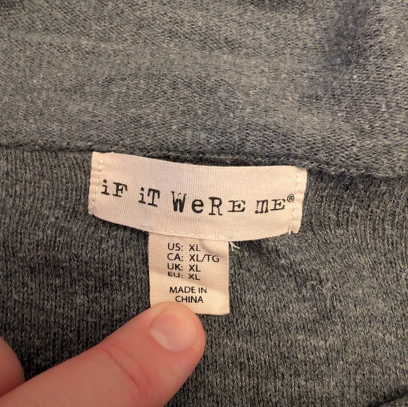 If It Were Me Gray Sweater - Picture 2 of 2